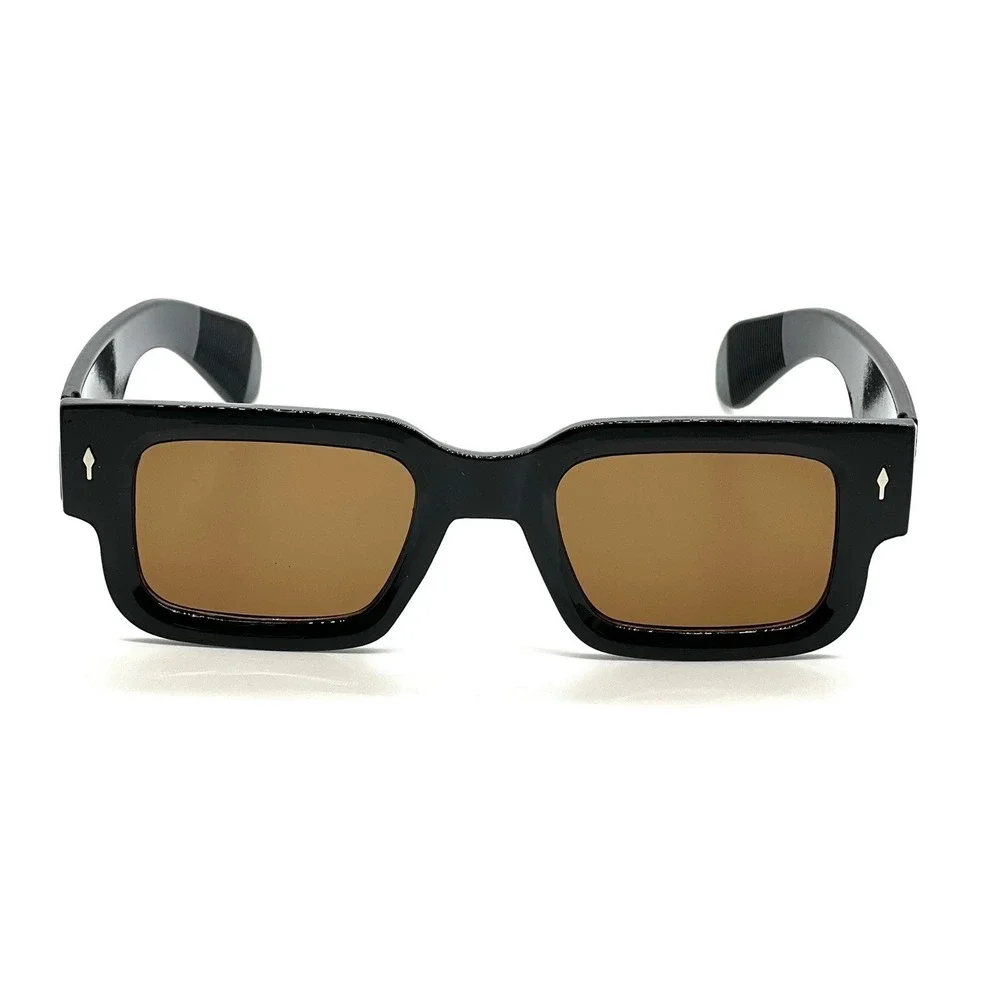 Chunky Square Frame Sunglasses Fashion Eyewear Brown Men Classic Style Hip Hop‎